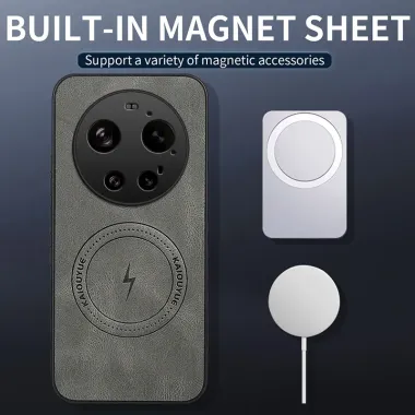 Coque Xiaomi 17 Ultra Magnétique Nappa avec 2 verre trempé
