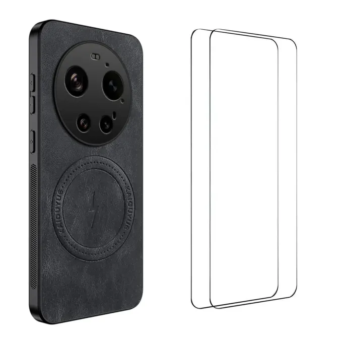 Coque Xiaomi 17 Ultra Magnétique Nappa avec 2 verre trempé