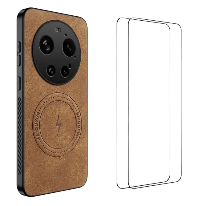 Coque Xiaomi 17 Ultra Magnétique Nappa avec 2 verre trempé