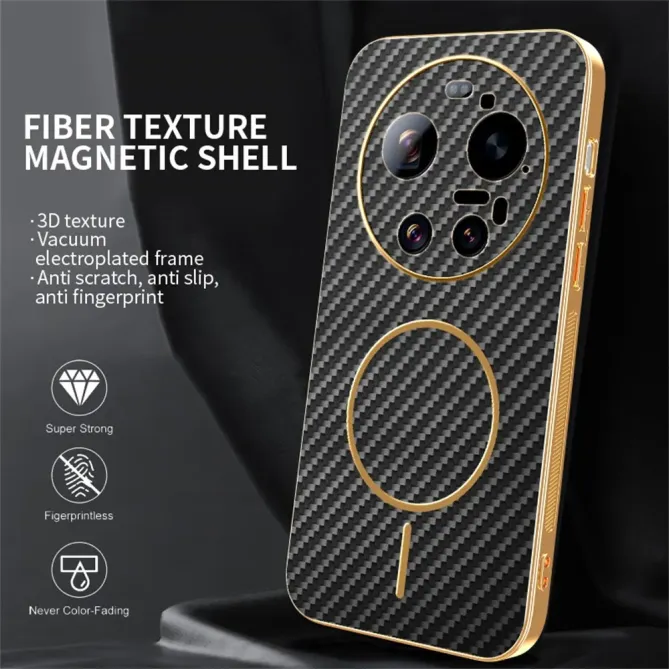 Coque Xiaomi 17 Ultra Magnétique Texture Carbone
