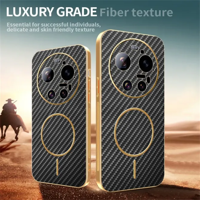 Coque Xiaomi 17 Ultra Magnétique Texture Carbone