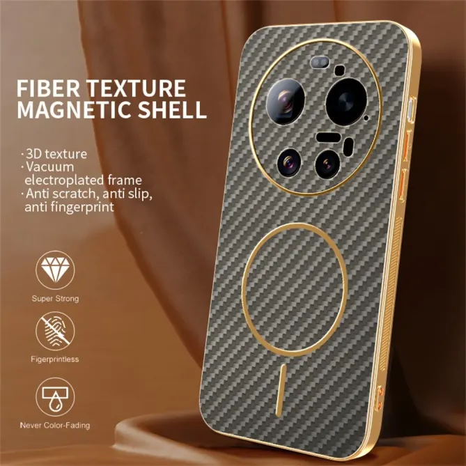 Coque Xiaomi 17 Ultra Magnétique Texture Carbone