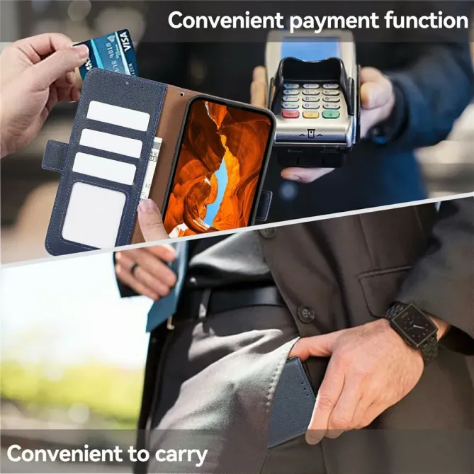 Housse Motorola Edge 70 Fusion Simili Cuir Litchi Anti-RFID