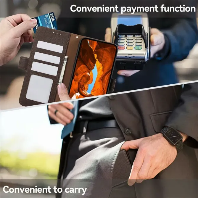 Housse Motorola Edge 70 Fusion Simili Cuir Litchi Anti-RFID