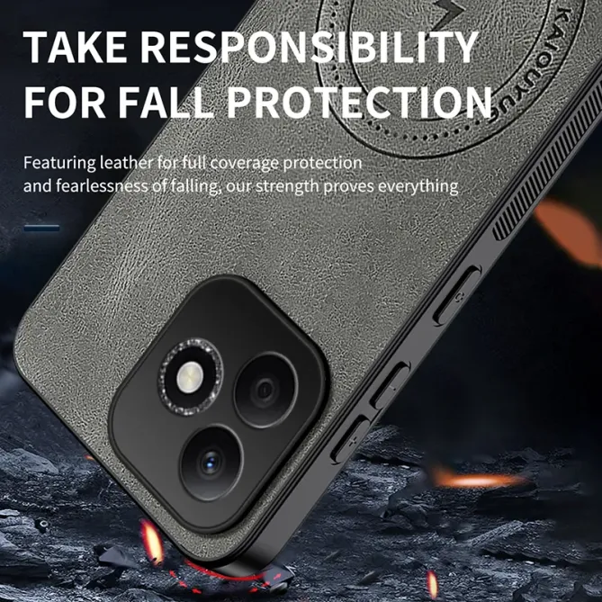 Coque Honor 600 Lite MagSafe Nappa avec 2 verre trempé