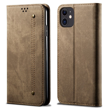 Housse iPhone 13 mini Portefeuille Support Jean