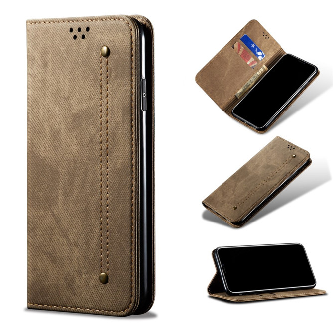 Housse iPhone 13 mini Portefeuille Support Jean