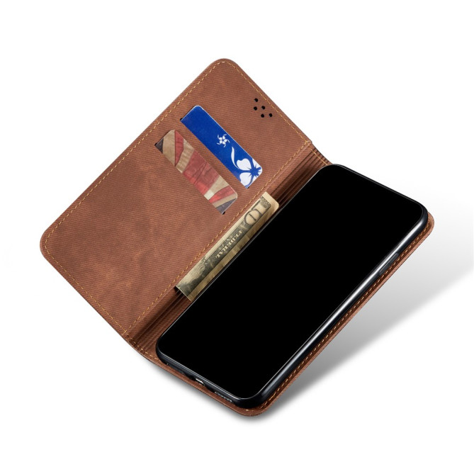 Housse iPhone 13 mini Portefeuille Support Jean
