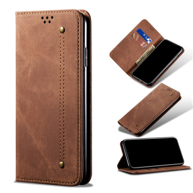 Housse iPhone 13 mini Portefeuille Support Jean