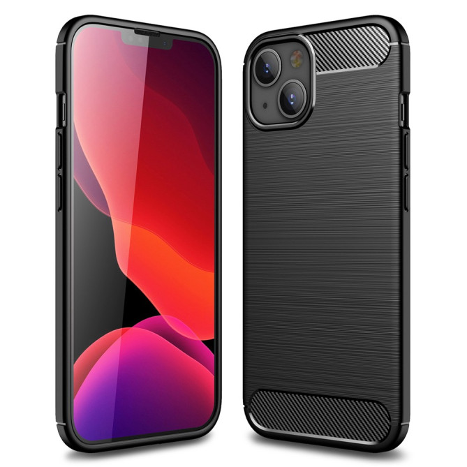 Coque iPhone 13 mini Fibre de Carbone Brossée