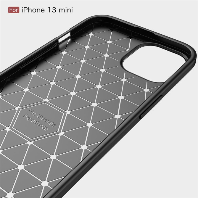Coque iPhone 13 mini Fibre de Carbone Brossée