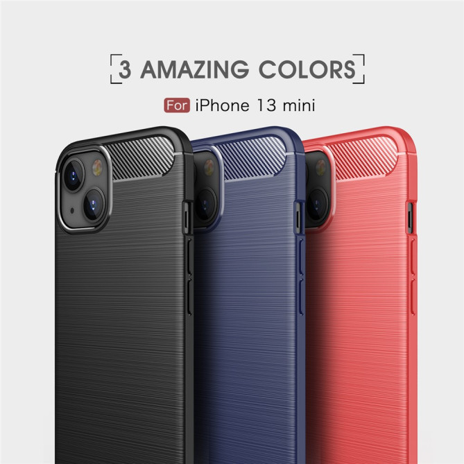 Coque iPhone 13 mini Fibre de Carbone Brossée