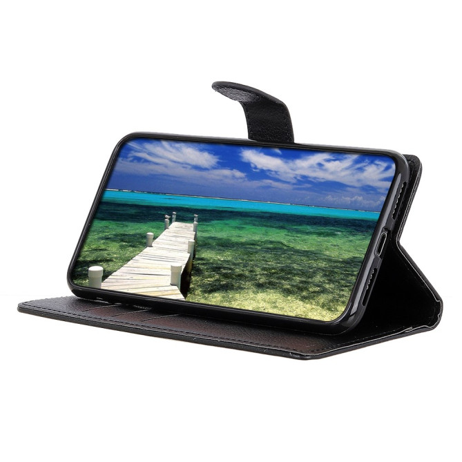 Housse iPhone 13 mini Portefeuille Support Litchi