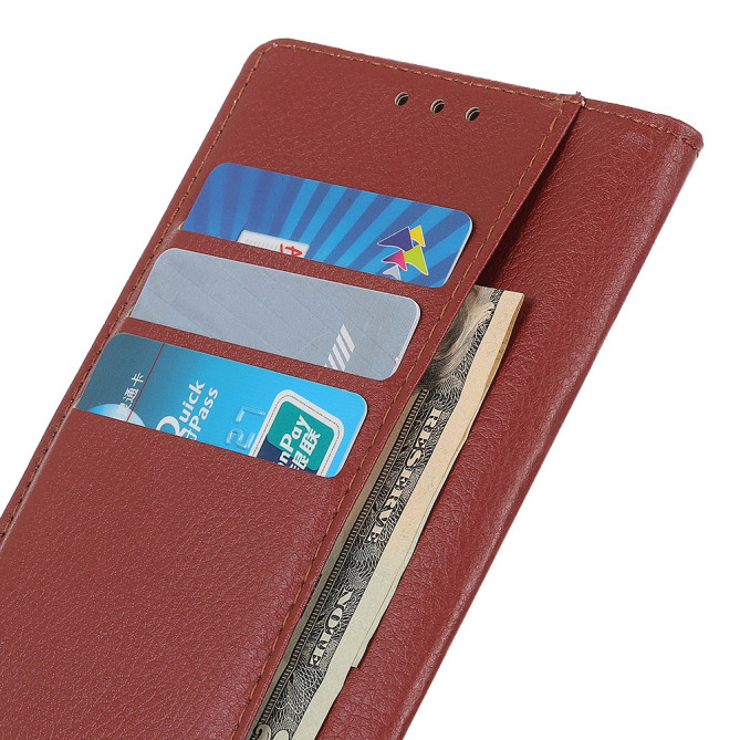 Housse iPhone 13 mini Portefeuille Support Litchi
