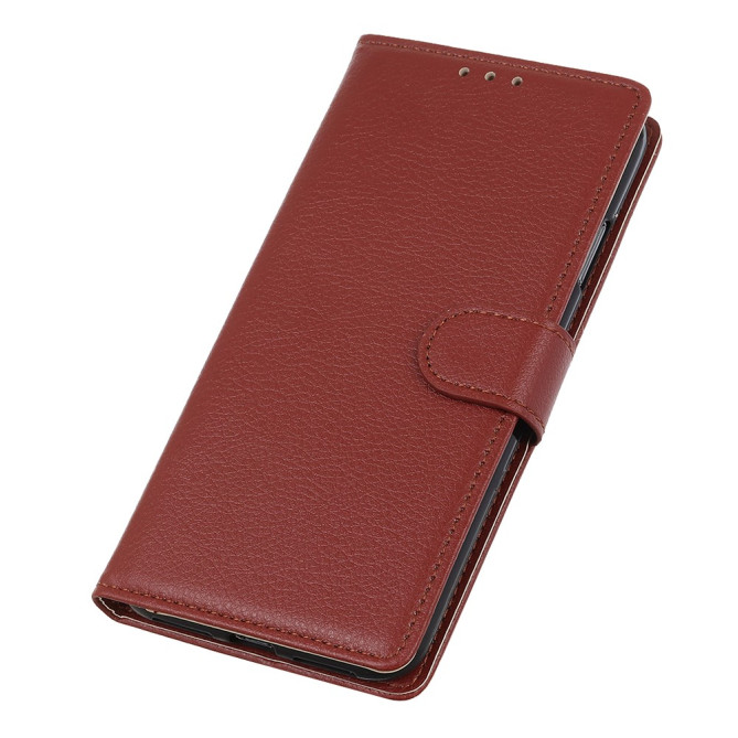 Housse iPhone 13 mini Portefeuille Support Litchi