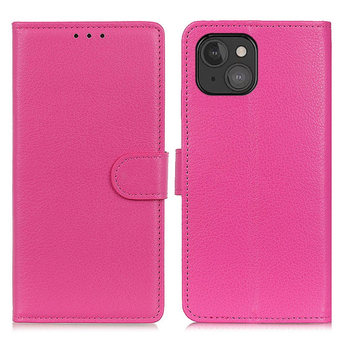 Housse iPhone 13 mini Portefeuille Support Litchi