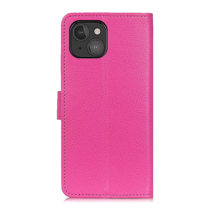 Housse iPhone 13 mini Portefeuille Support Litchi