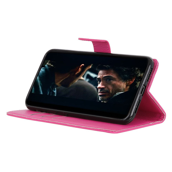 Housse iPhone 13 mini Portefeuille Support Litchi