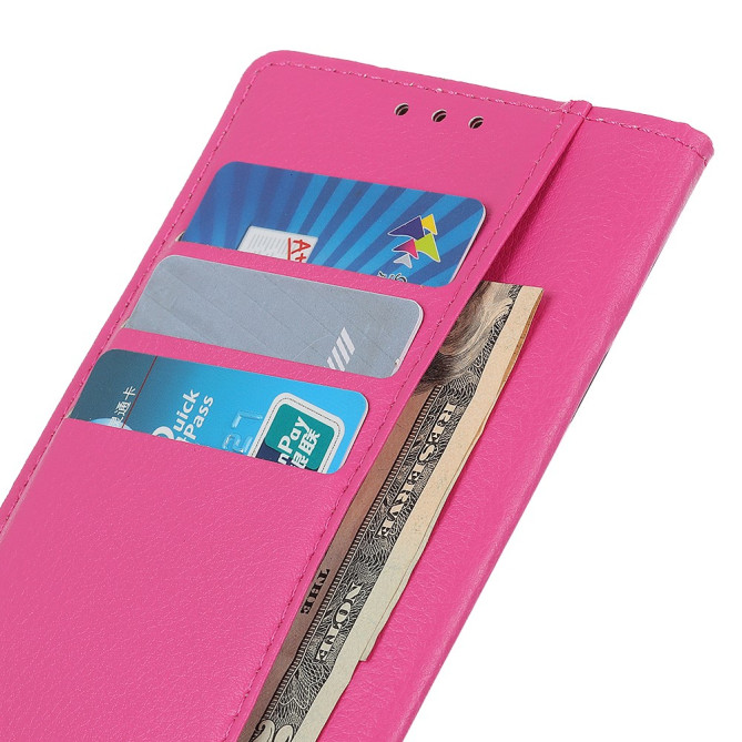 Housse iPhone 13 mini Portefeuille Support Litchi