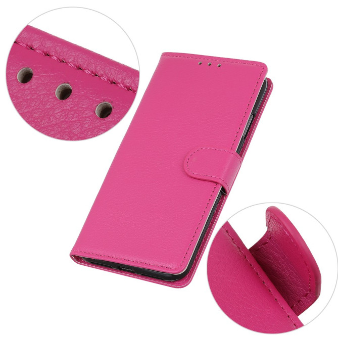 Housse iPhone 13 mini Portefeuille Support Litchi