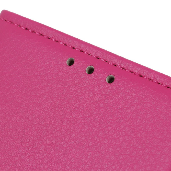 Housse iPhone 13 mini Portefeuille Support Litchi