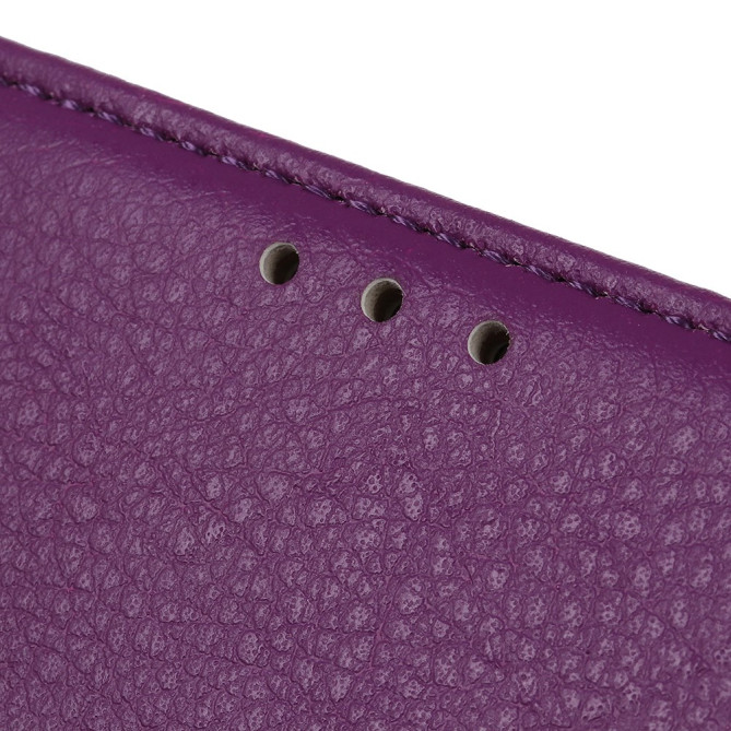 Housse iPhone 13 mini Portefeuille Support Litchi