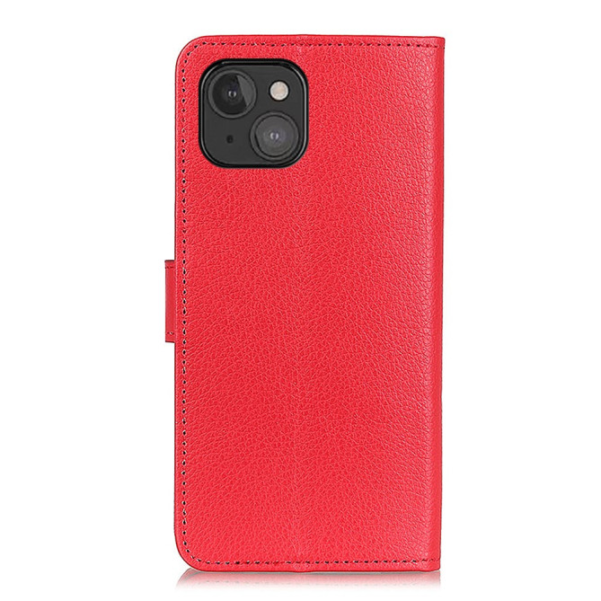 Housse iPhone 13 mini Portefeuille Support Litchi