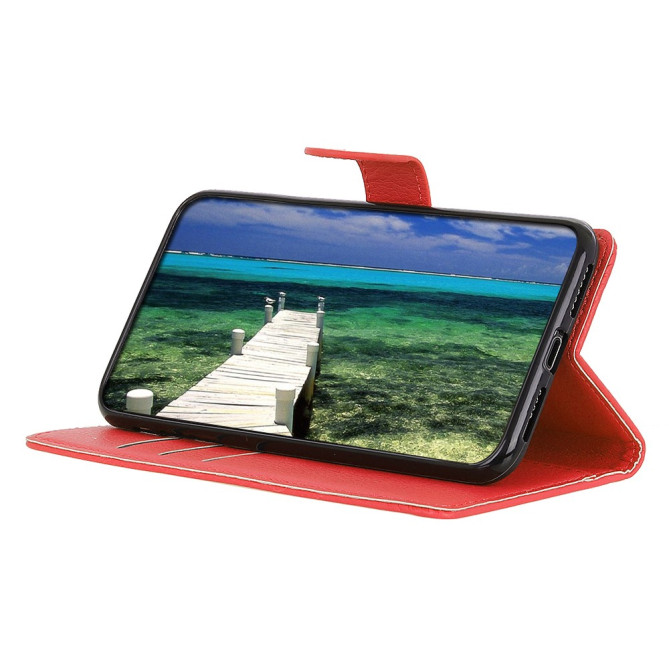 Housse iPhone 13 mini Portefeuille Support Litchi