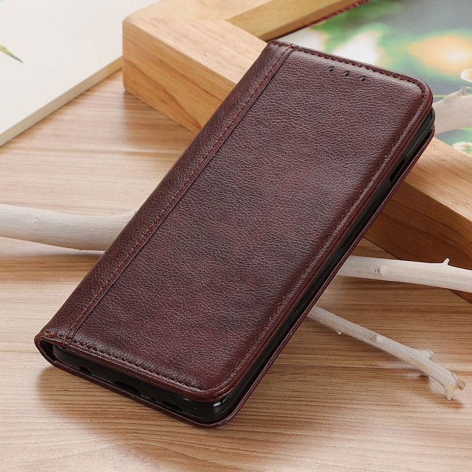 Housse iPhone 13 mini Portefeuille Support Litchi Modèle 2