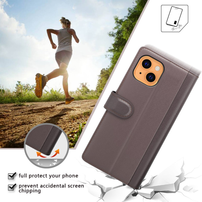 Housse iPhone 13 mini Portefeuille Support Cuir Véritable