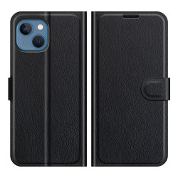 Housse iPhone 13 mini Portefeuille Support Litchi Modèle 3