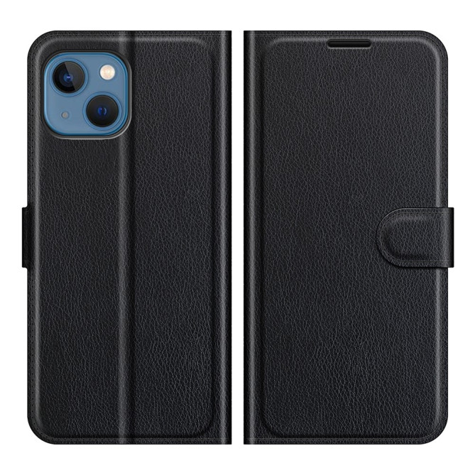 Housse iPhone 13 mini Portefeuille Support Litchi Modèle 3