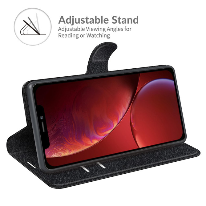 Housse iPhone 13 mini Portefeuille Support Litchi Modèle 3