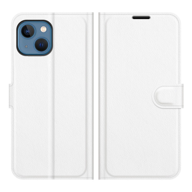 Housse iPhone 13 mini Portefeuille Support Litchi Modèle 3