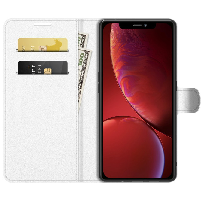 Housse iPhone 13 mini Portefeuille Support Litchi Modèle 3