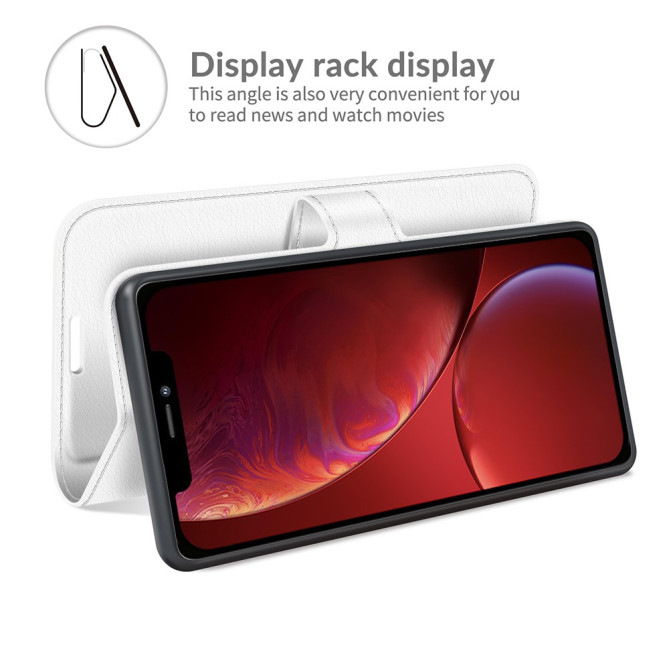 Housse iPhone 13 mini Portefeuille Support Litchi Modèle 3