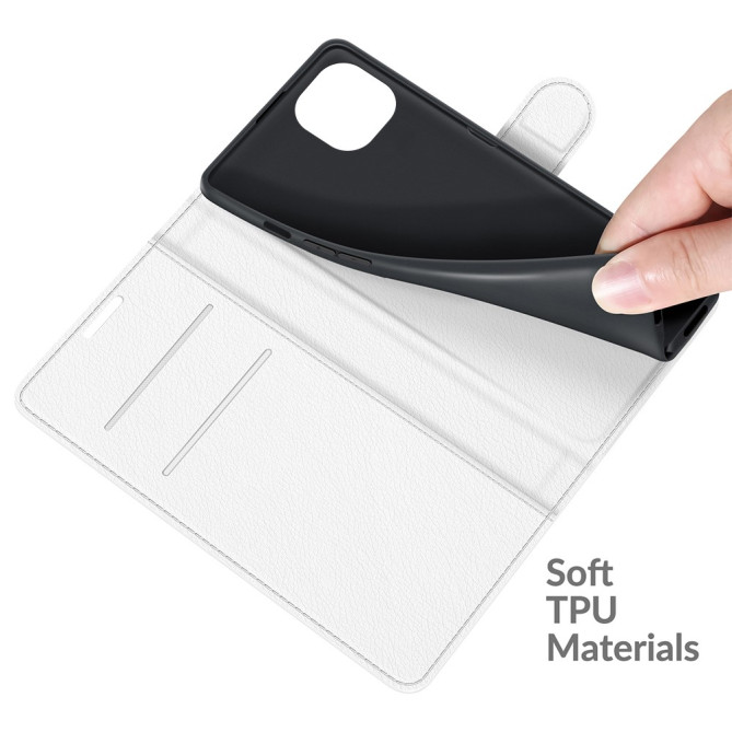 Housse iPhone 13 mini Portefeuille Support Litchi Modèle 3