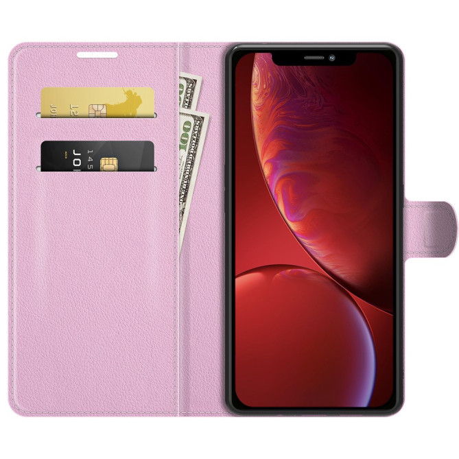 Housse iPhone 13 mini Portefeuille Support Litchi Modèle 3