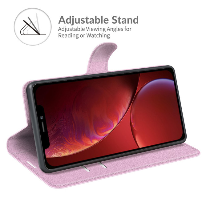 Housse iPhone 13 mini Portefeuille Support Litchi Modèle 3