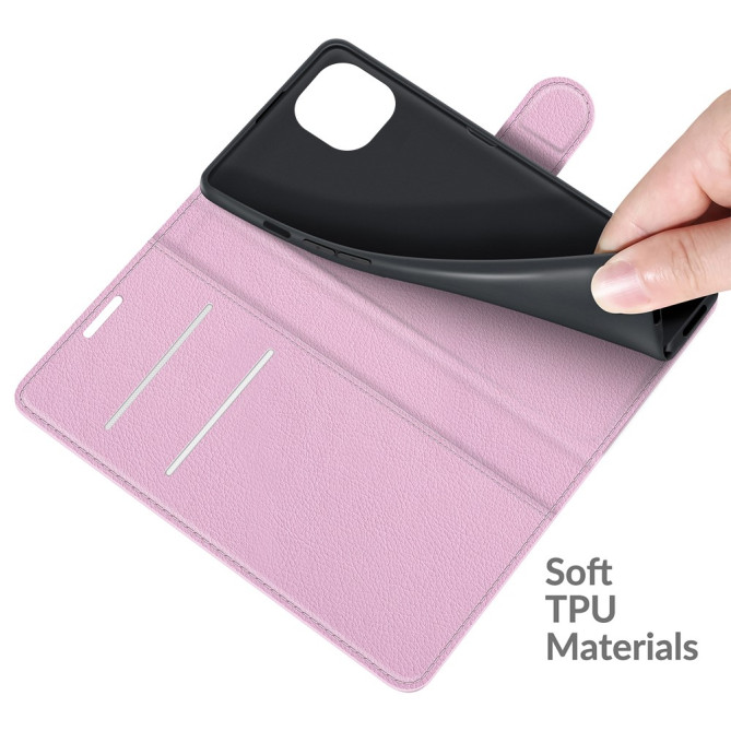 Housse iPhone 13 mini Portefeuille Support Litchi Modèle 3