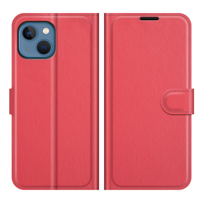 Housse iPhone 13 mini Portefeuille Support Litchi Modèle 3