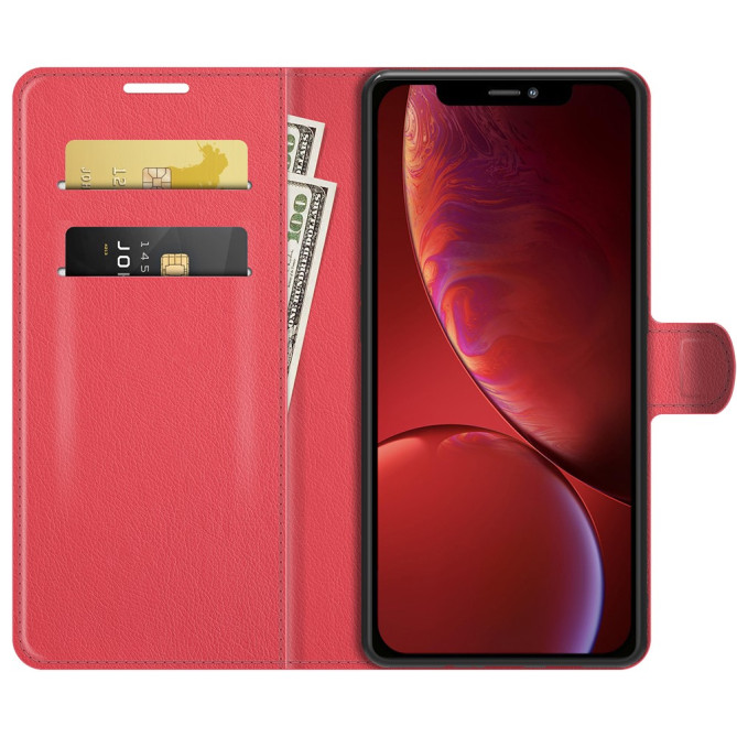 Housse iPhone 13 mini Portefeuille Support Litchi Modèle 3