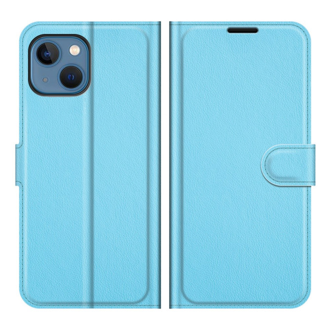 Housse iPhone 13 mini Portefeuille Support Litchi Modèle 3