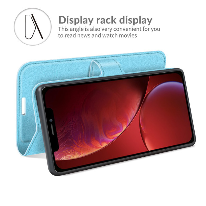 Housse iPhone 13 mini Portefeuille Support Litchi Modèle 3