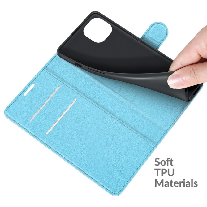 Housse iPhone 13 mini Portefeuille Support Litchi Modèle 3