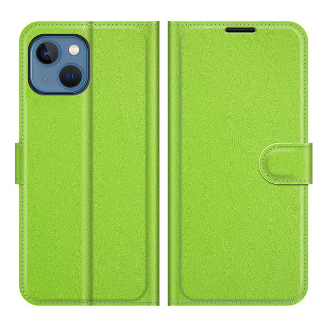 Housse iPhone 13 mini Portefeuille Support Litchi Modèle 3