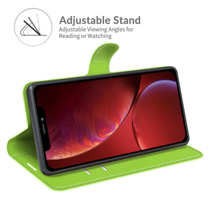 Housse iPhone 13 mini Portefeuille Support Litchi Modèle 3