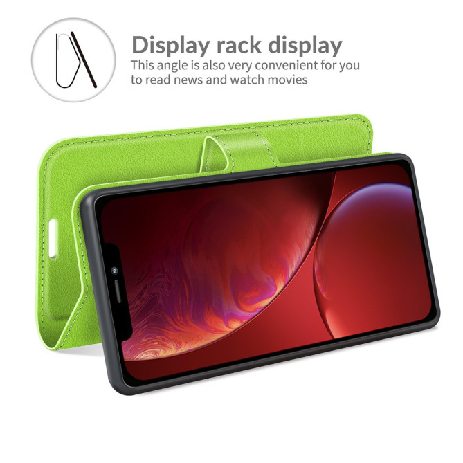 Housse iPhone 13 mini Portefeuille Support Litchi Modèle 3
