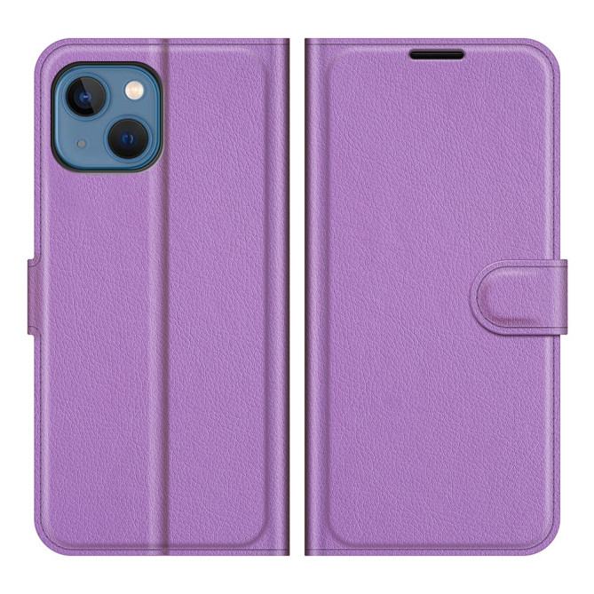 Housse iPhone 13 mini Portefeuille Support Litchi Modèle 3