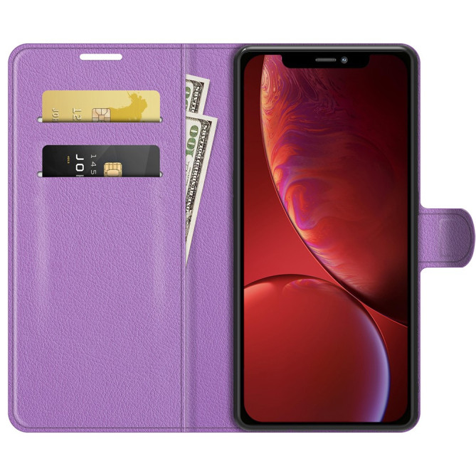 Housse iPhone 13 mini Portefeuille Support Litchi Modèle 3